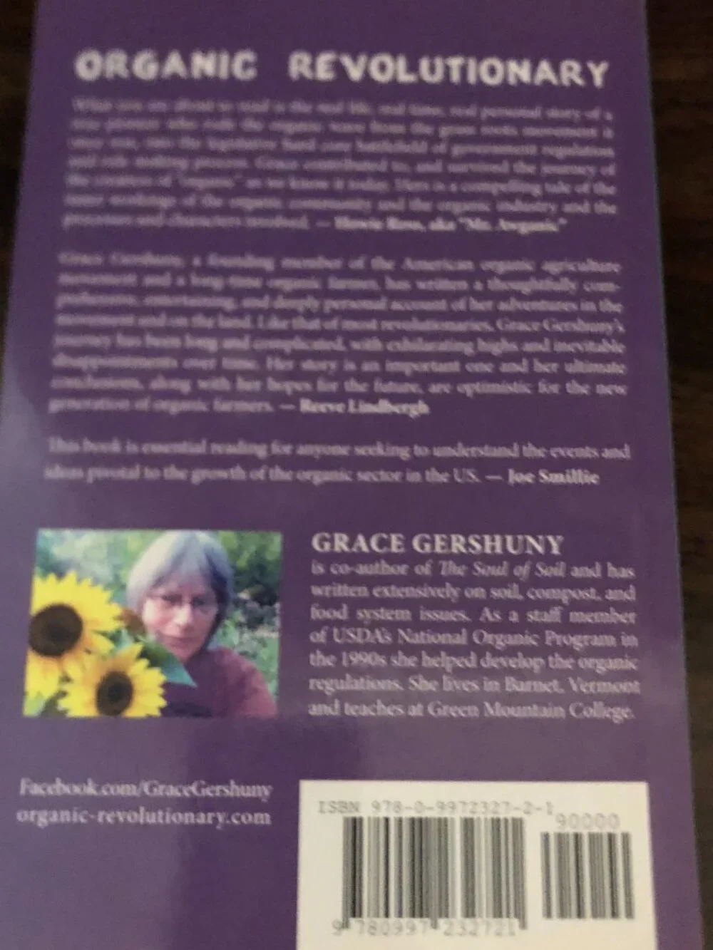 Organic Revolutionary: A Memoir ... by Grace Gershuny LIKE NEW BOOK